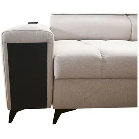 Kaiser Möbel Modernes, modisches, elegantes Ecksofa mit Schlaffunktion GRECO VII Avra Mintz Links