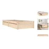 vidaXL Bett mit Schubladen 90x190 cm