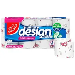 GUT&GÜNSTIG Toilettenpapier limited design 3-lagig, 8 Rollen
