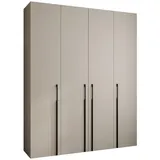 abiks möbel Drehtürenschrank COMO 200 x 245,5 x 40 cm Schwarz