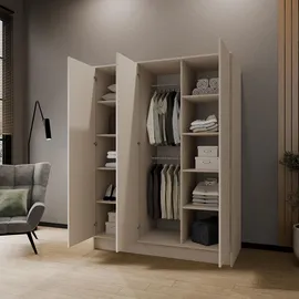WFL GROUP Drehtürenschrank Mono 150 x 200 x 51 cm Beige