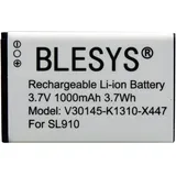 BLESYS Akku für Siemens Gigaset SL910 SL910A SL910H Telefon, Ersatz Akku für Gigaset V30145-K1310K-X447 V30145-K1310K-X447-0-HY [3.7V 1000mAh/3.7Wh]