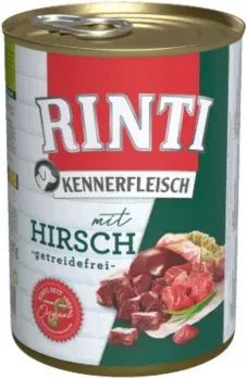 Hunde - Nassfutter RINTI Adult Kennerfleisch mit Hirsch