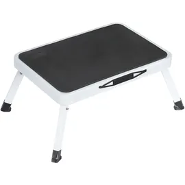 ideoon home ideoon Stabiler Tritthocker, 150 kg - Stahl, Küchenleiter mit Klappsicherungen platzsparend für sicheres Arbeiten