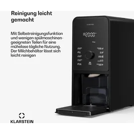 Klarstein Marcia Touch Pflanzenmilchbereiter, 1200W, 12 Programme, Selbstreinigung, LCD-Touch, 1,2L Edelstahl, Nussmilch Maschine & Hafermilch Maschin