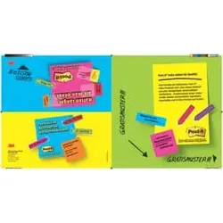 Index 25,4x38mm sort. POST IT 686 RYB 3x22 rt/gb/bl