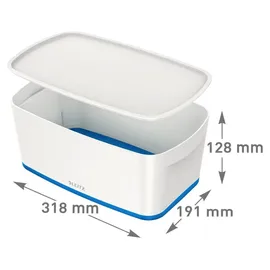 Leitz MyBox Aufbewahrungsbox 31,8 x 19,1 x 12,8 cm 1-tlg. weiß/grau