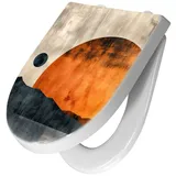 Primedeco WC-Sitz mit Absenkautomatik Motiv Sonnenuntergang Kunst (1-St), Absenkautomatik, Soft-Close orange