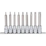 KS Tools 1/2" CHROMEplus Bit-Stecknuss-Satz Torx, lang, 9-tlg. T20-T60