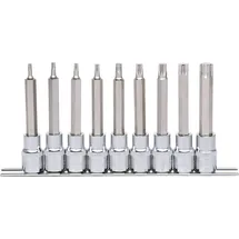 KS Tools 1/2" CHROMEplus Bit-Stecknuss-Satz Torx, lang, 9-tlg. T20-T60