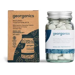 georganics Natürliche Zahnputztabletten Englische Pfefferminze