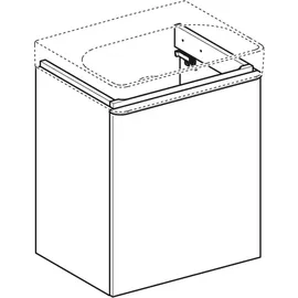 Geberit Smyle Square Waschtischunterschrank 1 T. li, sandgr. hgl