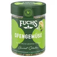 Fuchs Gewürze Gourmet Selection Mediterran – Ofengemüse Gewürzzubereitung, nachfüllbares Gewürz, Gewürzmischung mit ausgewählten Kräutern, für Brot, und weitere Gemüsearten, vegan, 50 g