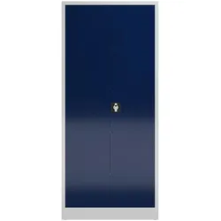 Mehrzweckschrank Spind Spindschrank abschließbar 180x80x38cm lichtgrau/blau X-545521