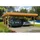 SKANHOLZ Spessart Doppelcarport 6,11 x 6,04 m lasiert - beige inkl. Regenrinne, Pfostenanker