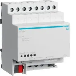 Hager Analogaktor 4fach REG KNX.Analogaktor empfängt KNX Telegramme und wandelt diese, z.B. für die Heizungs-, Klima- und Lüftungstechnik in