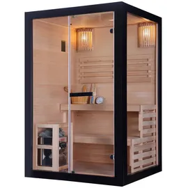 SANOTECHNIK PANORAMA Black inkl. 3,5 kW Ofen + int. Steuerung