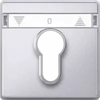 Merten 348260 Zentralplatte für Rollladen-Tast-Rastschalter-Einsätze, aluminium