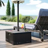 Outsunny Schirmständer Metall Schwarz