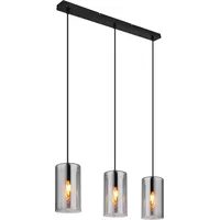 GLOBO Pendelleuchte Olly 3-flammig Metall Schwarz Matt