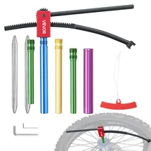Vevor Reifenmontiergerät Manueller Reifenwechsler Set 16-21 Zoll 15-25 mm Achsen 4 Achsadapter 2 Montagehebel