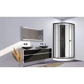 Marwell Komplettdusche 85x85x198 - Marwell Prime Style – Fertigdusche mit Acrylwanne, Armatur & 4 mm, Sicherheitsglas