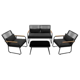 garmio Gartenmöbel Set 4-tlg. Polyrattan