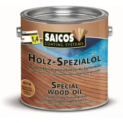 SAICOS Holzspezialöl, farblos, Premium Schutz für alle Holzterrassen und Gartenmöbel, 2,5 Liter - Dose