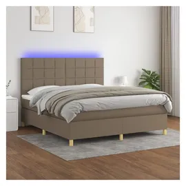 vidaXL Boxspringbett 180 x 200 cm Taupe
