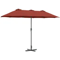 VidaXL Gartenparasol Terrakotta 370 x 197 x 239 cm
