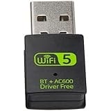 USB WiFi Bluetooth Adapter 600Mbps Dual Band 2.4/5GHz Wireless Network Externer Receiver Mini WiFi Dongle für PC/Laptop/Desktop