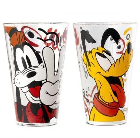 Trinkglas Set Goofy & Pluto