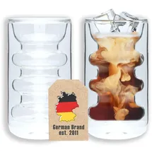 Intirilife Doppelwandiges Thermo Glas 0,26 l 2-tlg.