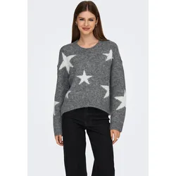 ONLY Strickpullover Damen ONLAZU LS STAR O-NECK KNT