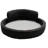 JVmoebel Rundbett Modernes Rundbett Designer Luxus Betten Textil Rundbetten Sofort (Bett), Made in Europa schwarz