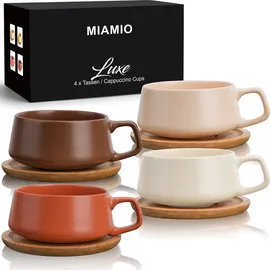 MiaMio Kaffeetasse 0,32 l Beige 4 St.