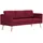 vidaXL 3-Sitzer-Sofa Stoff Weinrot