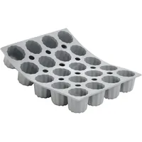 De Buyer - 20 Silikon-Miniformen ELASTOMOULE Bordelais - geriffeltes