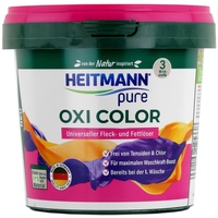 Heitmann Fleckenentferner pure Oxi Color, 1012533, für Kleidung, gegen Fette und Make-up, Pulver, 500g