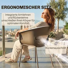 Outsunny Gartenstuhl 61 x 61 x 74 cm braun 4 St.