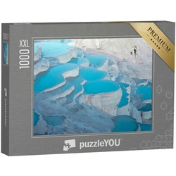 puzzleYOU Puzzle Puzzle 1000 Teile XXL „Kalkstein-Terrassen von Pamukkale, Türkei“, 1000 Puzzleteile, puzzleYOU-Kollektionen Türkei