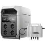 Ecoflow Balkonkraftwerk EcoFlow Delta 3 Plus Powerstation mit STREAM Mikrowechselrichter, (1 024 Wh Solargenerator, LiFePO4-Batterie, 1800W (3600W Spitze) Solargenerator), für Notstromversorgung, Camping