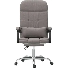 vidaXL Bürostuhl mit Massagefunktion Stoff Taupe