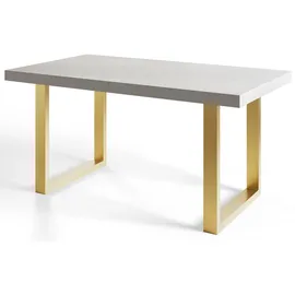alpi möbel LOFT-U 80 x 77 x 120-220 cm gold/weiß
