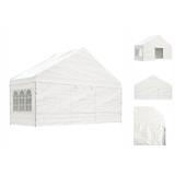 vidaXL Pavillon mit Dach Weiß 5,88x2,23x3,75 m Polyethylen