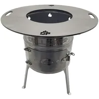Grillpeter Utschak aus Edelstahl Aidos mit Feuerplatte aus Stahl 6mm D60cm