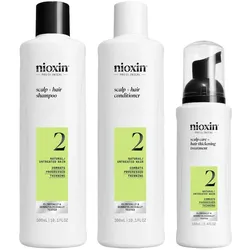 Nioxin System 2 Scalp + Hair Thickening - Haarpflege für naturbelassenes, sichtbar dünner werdendes Haar Haarpflegeset 