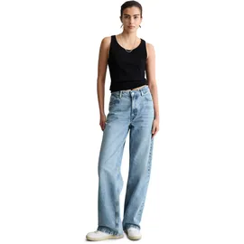 Marc O'Polo DENIM Damen, Tanktop mit Stretch-Anteil gerippt, schwarz, (Black), XXS - XXS