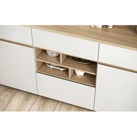 furn.design Sideboard 193 x 85 x 39 cm Weiß / Eiche