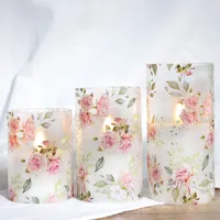 Silverstro Flammenlose Rosenkerzen mit Fernbedienung, flackernde Glaskerzen aus echtem Wachs, batteriebetrieben, für Hauspartys, Hochzeiten, Thanksgiving, Weihnachten, Sommerdekoration